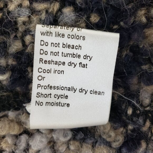 Cocogio Italy Wool Blend Marled Longline Open Cardigan Sweater Size Medium - Picture 5 of 6